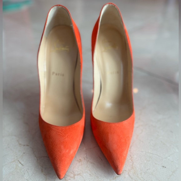 Christian Louboutin Orange So Kate 120 Pumps Size